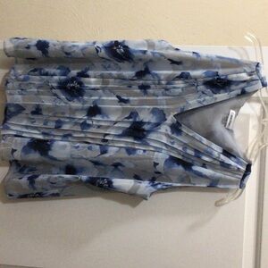 Calvin Klein Blue Floral Blouse